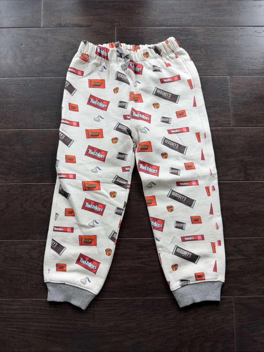 Kids White Candy-Print Jogger Sweatpants- Never Worn